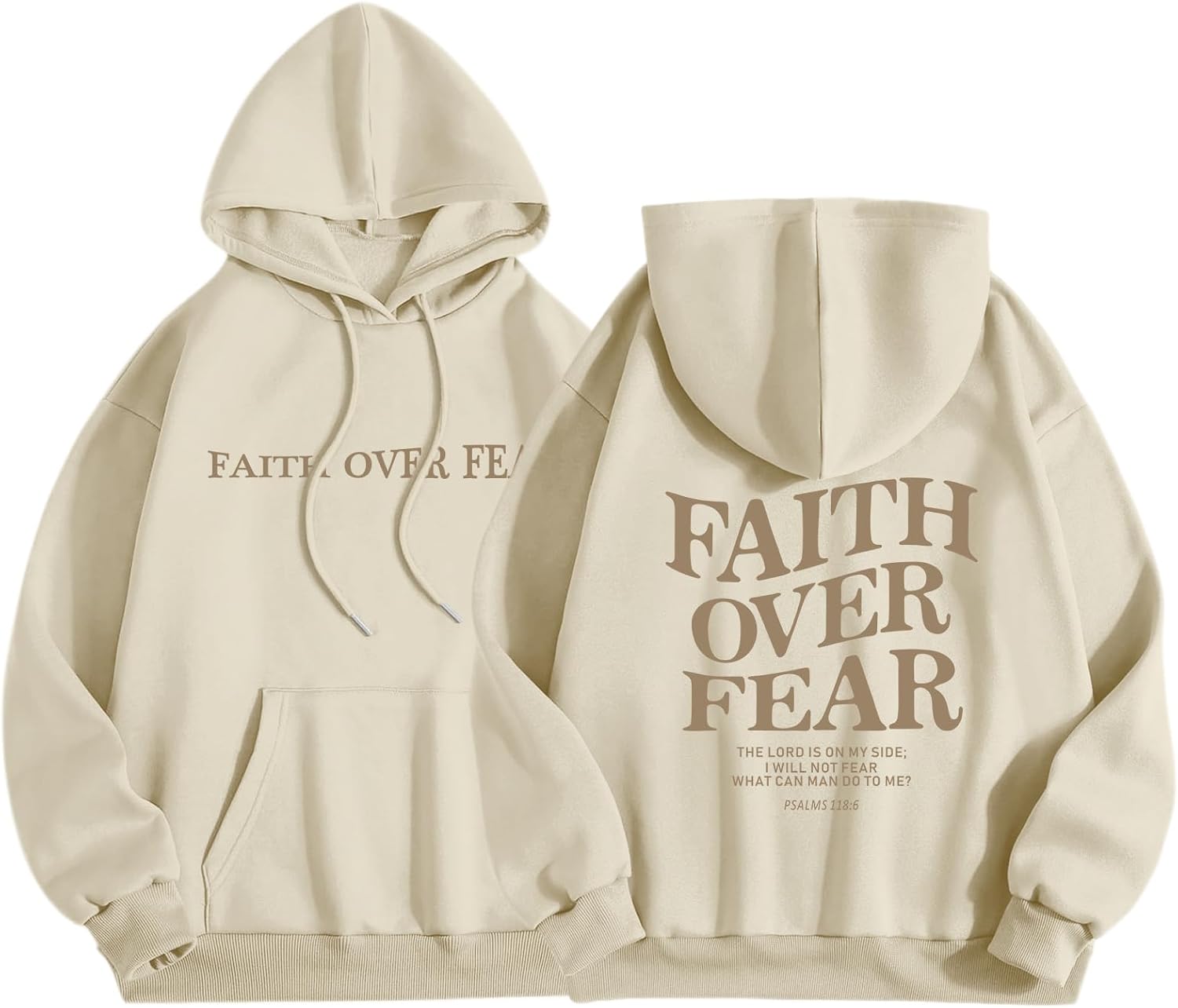 Faith Over Fear Hoodie for Women - Inspirational Christian Sweatshirt