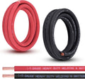 1/0 Gauge Battery Cable 10FT Red + 10FT Black - Heavy Duty Pure Copper