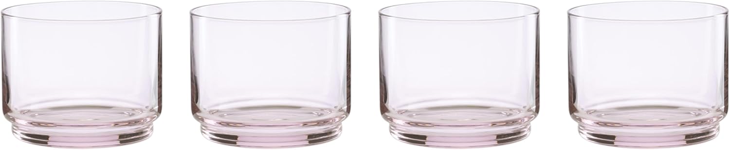 Lenox Tuscany Classics Stackable Short Glasses Set of 4 Blush