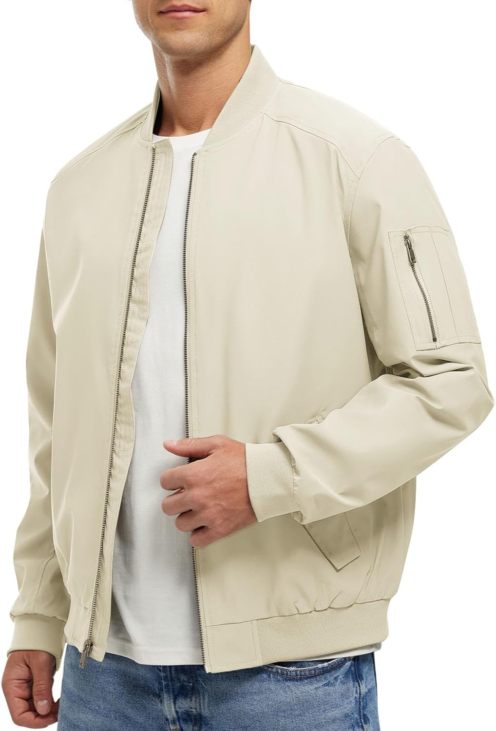 Rdruko Men's Lightweight Bomber Jacket for Stylish Comfort