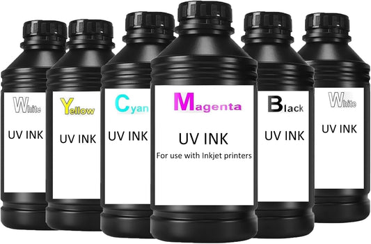 Vibrant UV Ink: Print on Any Material! (6  500ML CMYKWW)