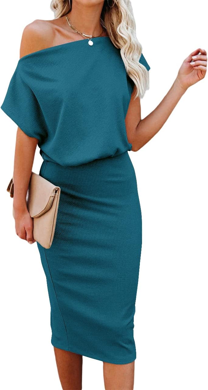 Ezbelle Women's Off Shoulder Midi Dress for Summer Parties