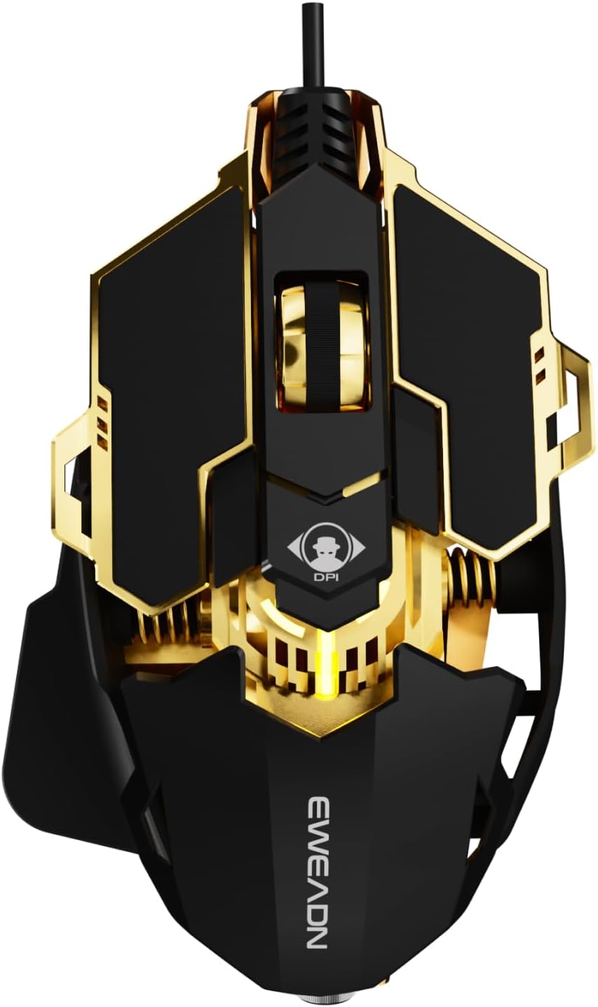 EWEADN G5 Wired Gaming Mouse with RGB and 12800 DPI Settings