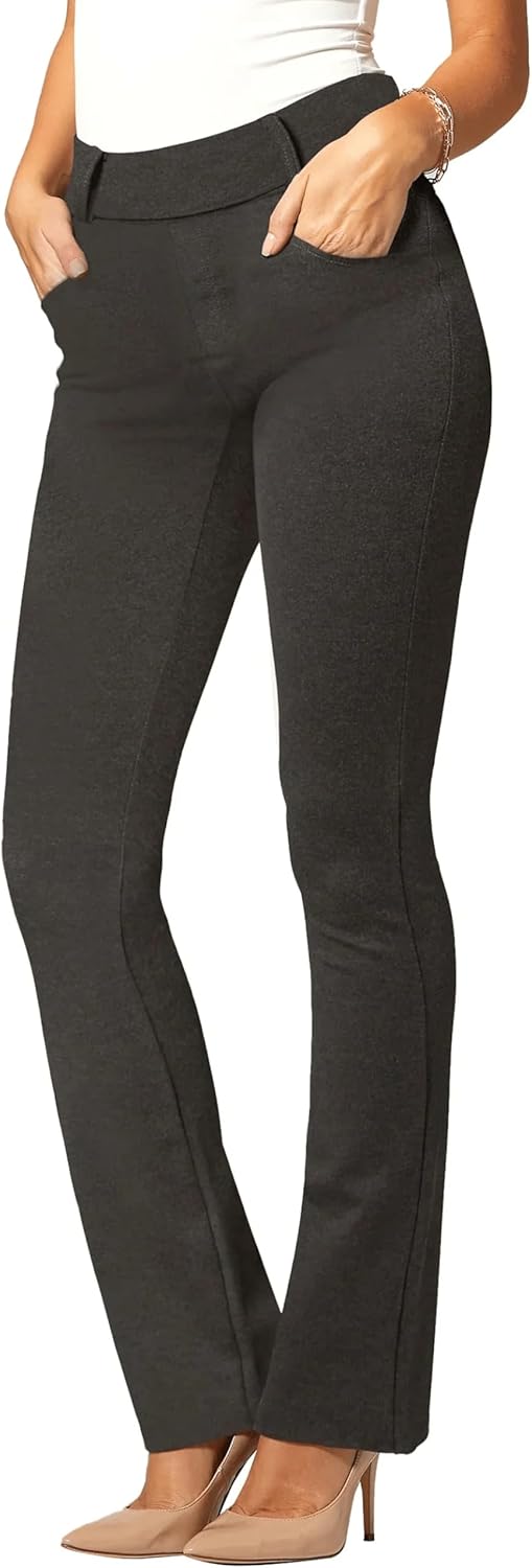 Stretch Slacks for Women - Tummy Control Bootcut Dress Pants