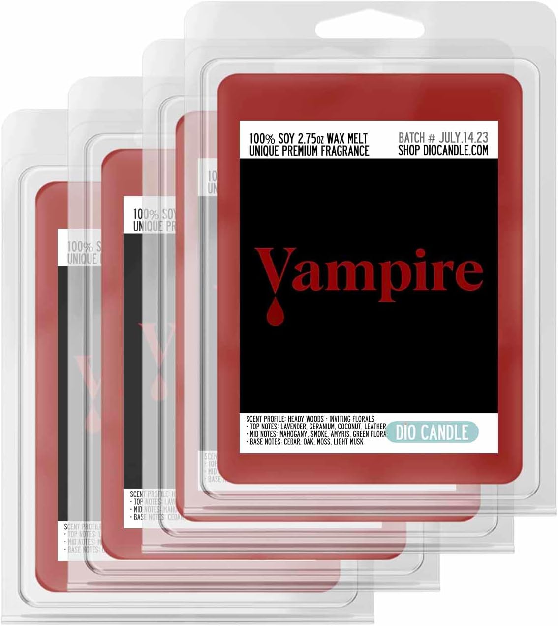 Vampire Scented Wax Melts - Heady Woods and Florals Gift
