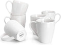 Sweese Porcelain Coffee Mugs 16 Ounce Set of 6 - Durable White Mugs
