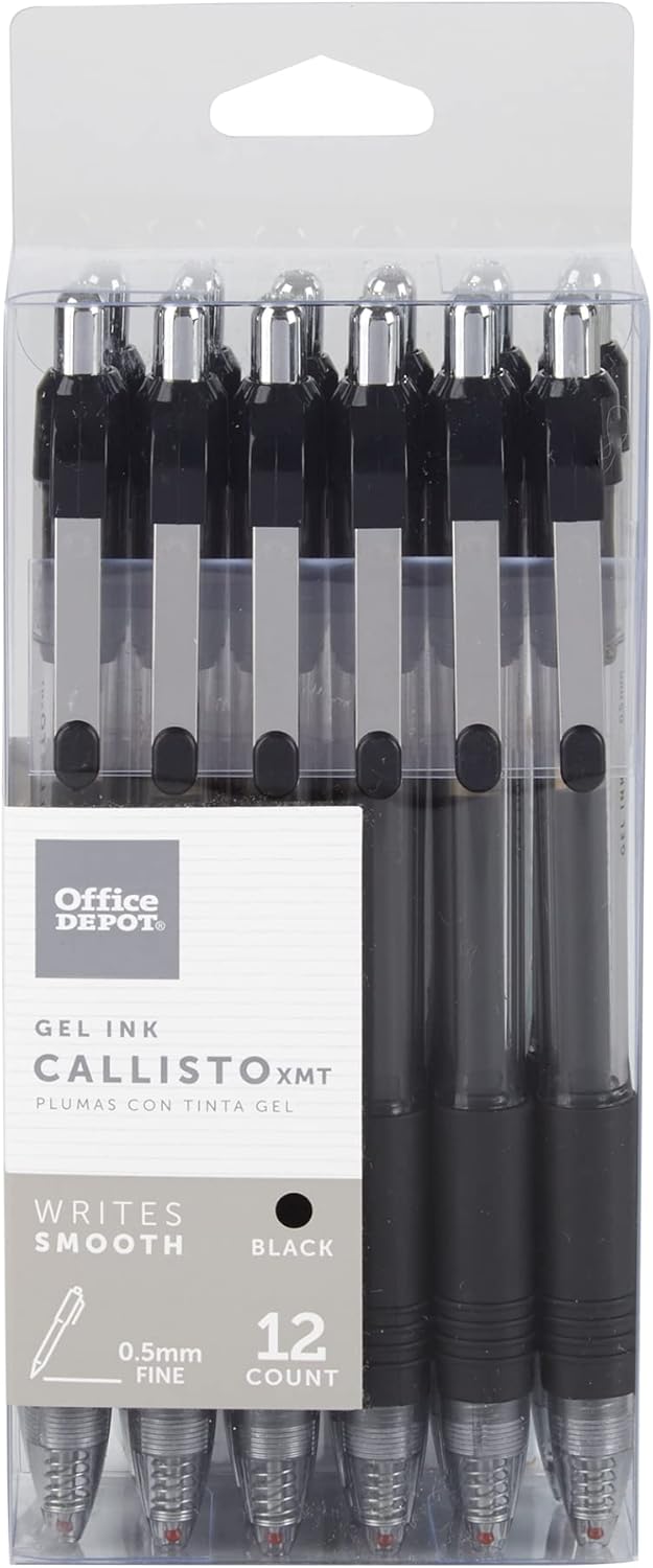 Office Depot Soft-Grip Gel Pens: Smooth Writing, 0.5mm, Pack of 12