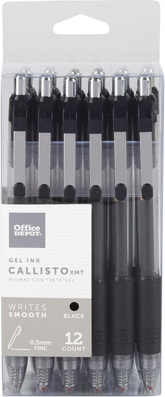 Office Depot Soft-Grip Gel Pens: Smooth Writing, 0.5mm, Pack of 12