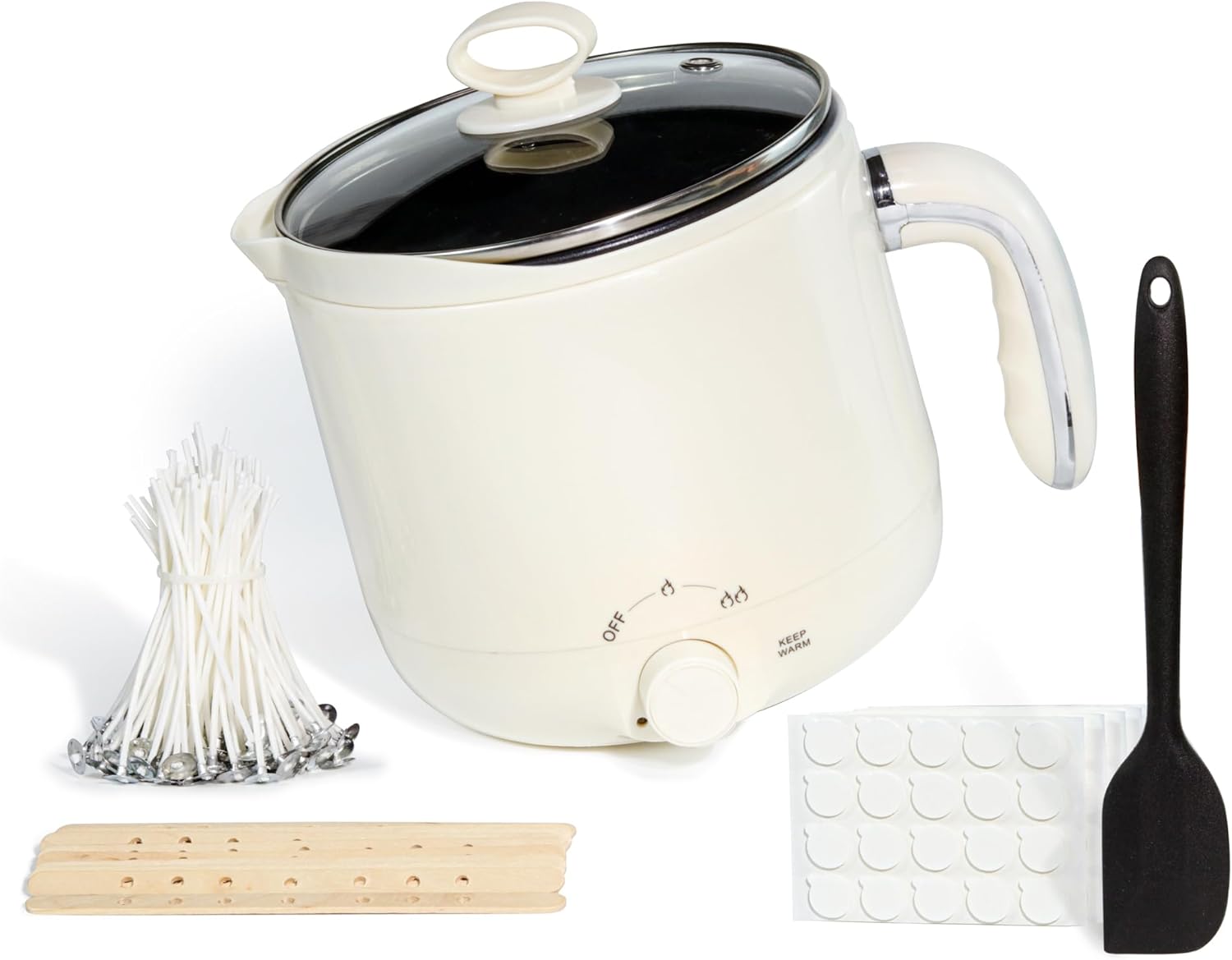 Aroparc Wax Melter for Candle Making - Large 1.8L Electric Pot