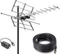 PBD Outdoor Digital Amplified Yagi HDTV Antenna - Long Range Reception