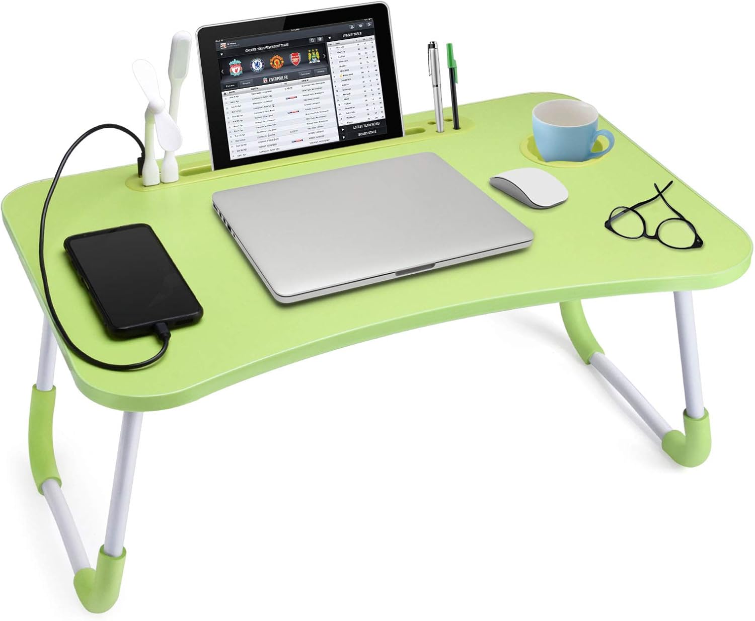 Slendor Lap Desk with Cup Holder for Bed and Sofa Use