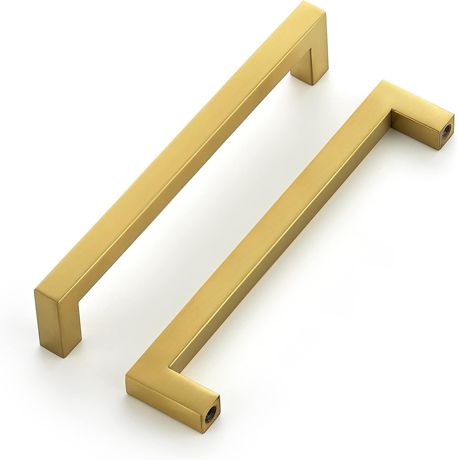 Ravinte 15 Pack 6-1/4 Inch Square Cabinet Handles in Brass