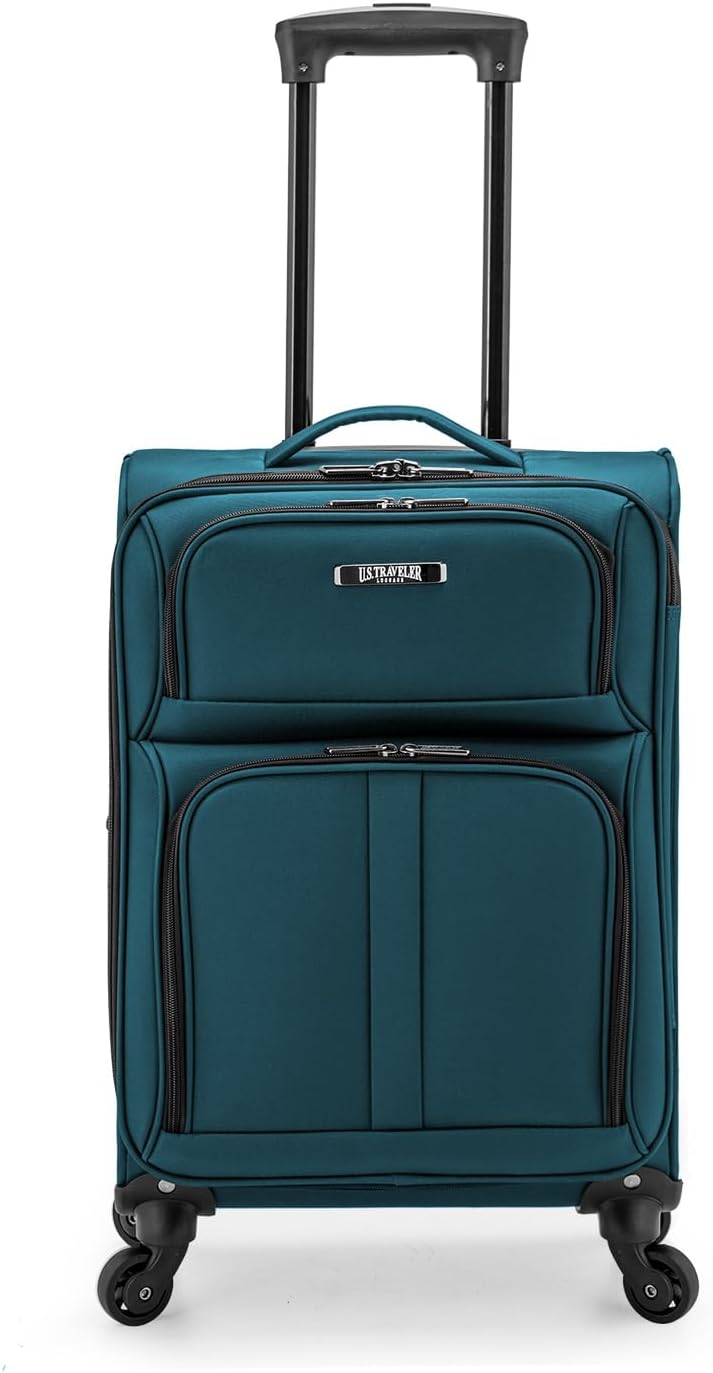 Durable 22-Inch Expandable Travel Suitcase with Spinner Wheels