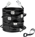 50FT 12 Gauge Outdoor Power Extension Cord Seven Outlet Cable - Heavy