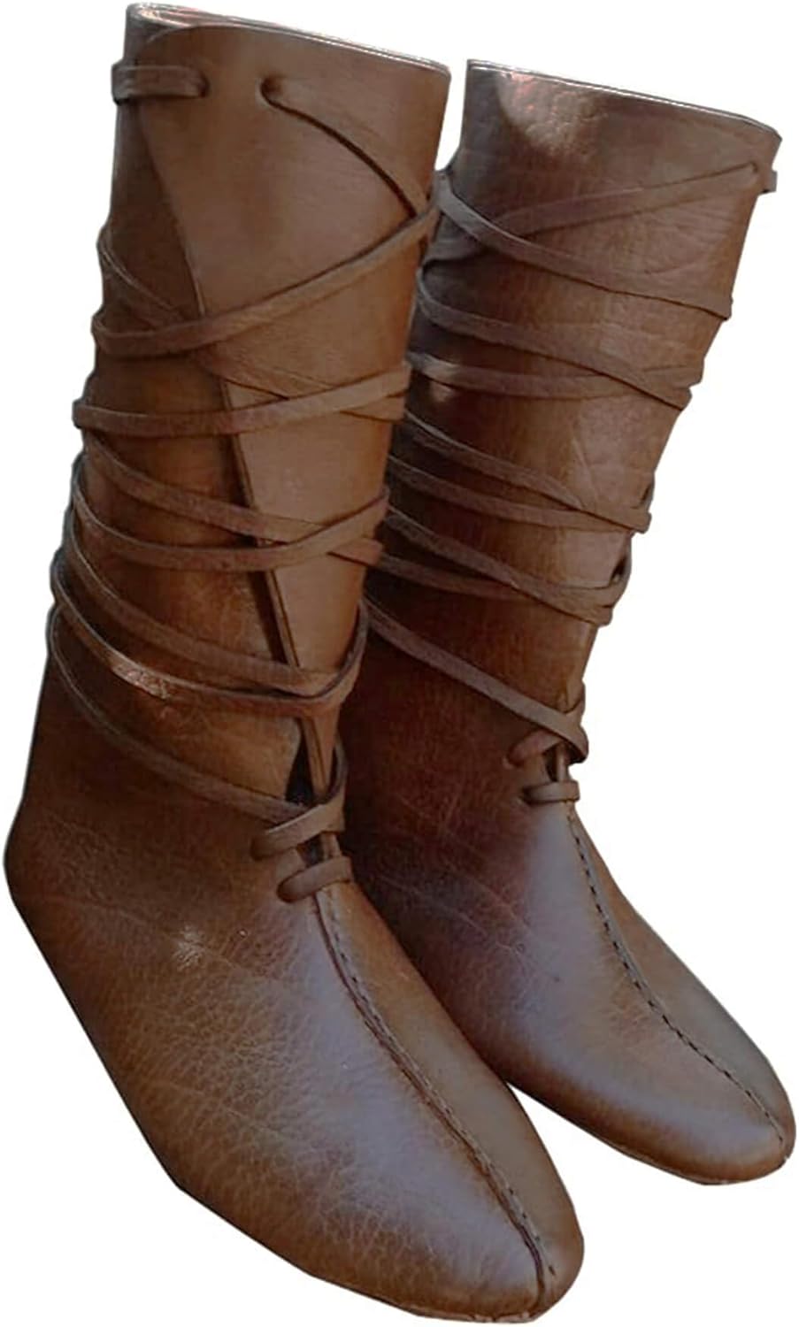 Mens Renaissance Medieval Cosplay Boots for Halloween Fun