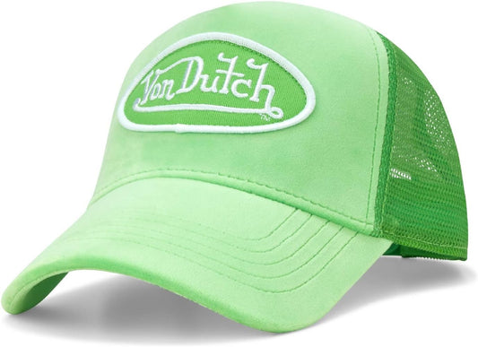 Von Dutch Unisex Trucker Hat - Plush Curved Bill Mesh Back Cap