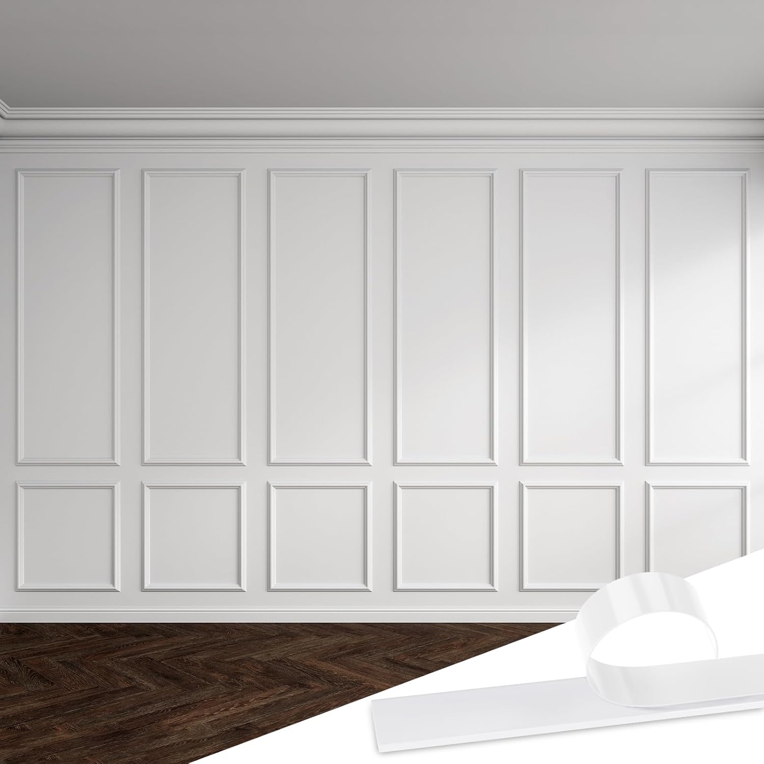 Pangda Peel and Stick Wall Molding Kit for Elegant Decor