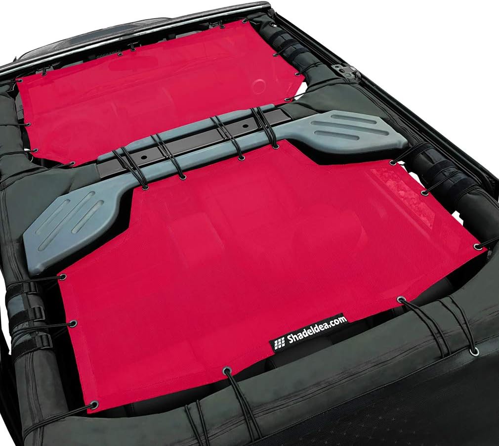 Shadeidea JK Sun Shade Top for Jeep Wrangler JKU - Cherry Red