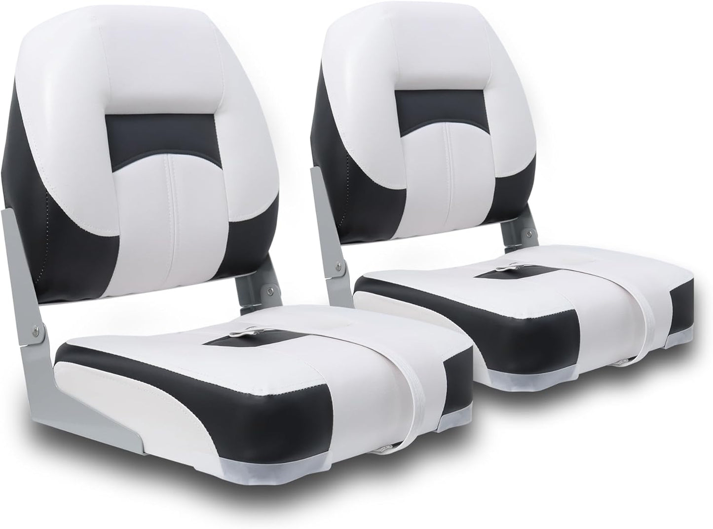 Folding Fishing Boat Seats Low Back 2 Pack for Comfort