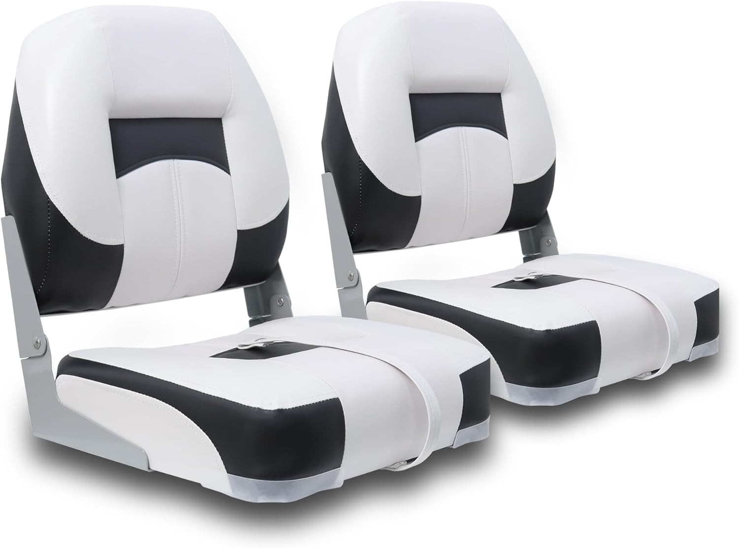 Folding Fishing Boat Seats Low Back 2 Pack for Comfort