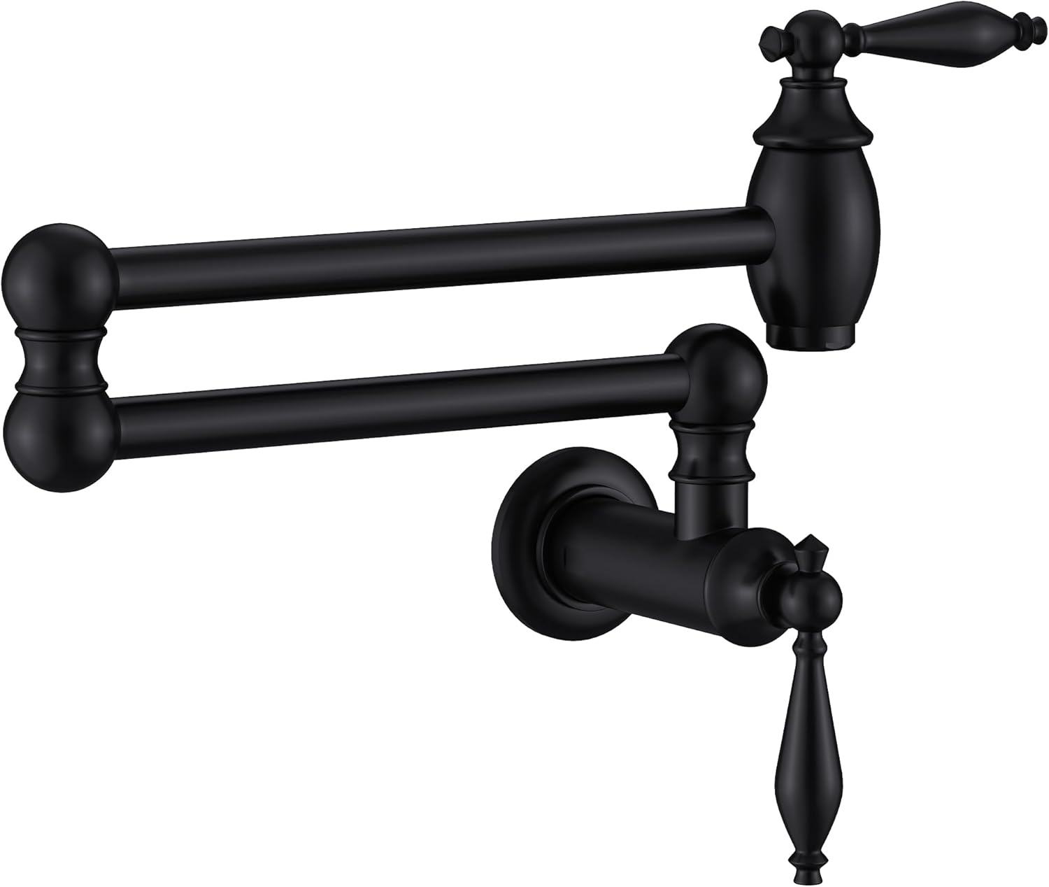 Pot Filler Faucet Matte Black Wall Mount for Kitchen Use