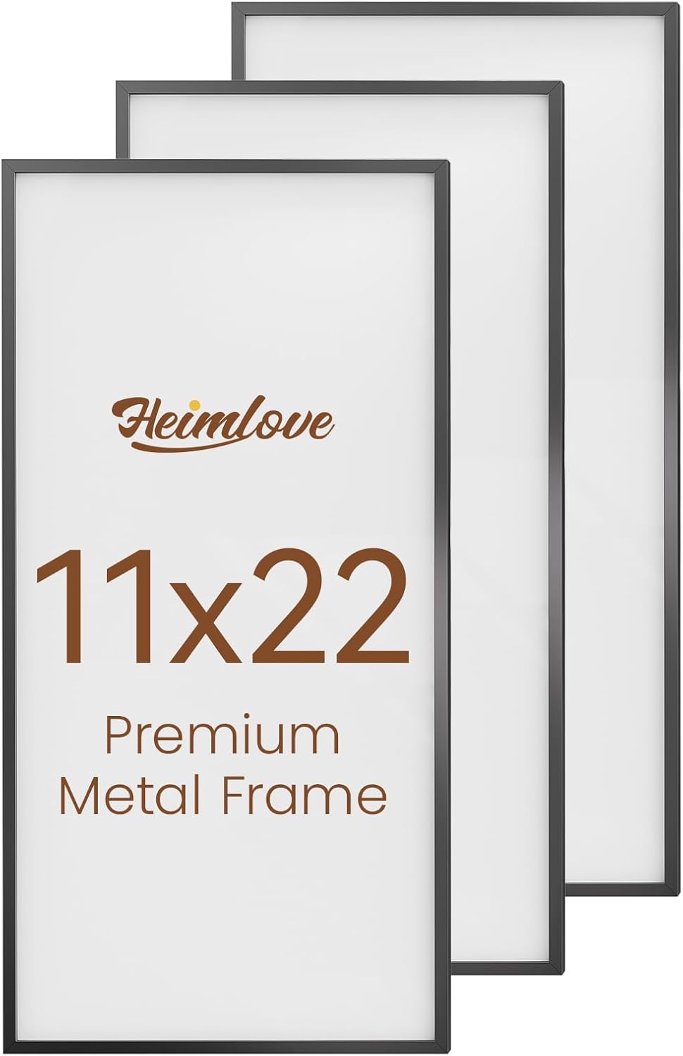 Heimlove 11x22 Metal Newspaper Frame for Elegant Wall Decor