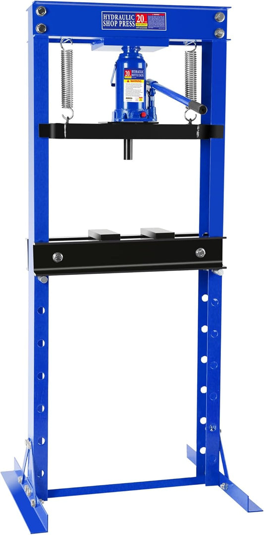 20 Ton Hydraulic Shop Press for Versatile Garage Applications