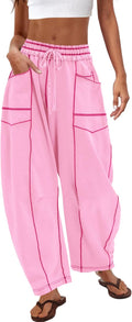 Wide Leg Barrel Sweatpants High Waisted Baggy Pants