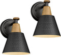 FEMILA Wall Sconces Set of 2 Matte Black Vanity Lights - Modern