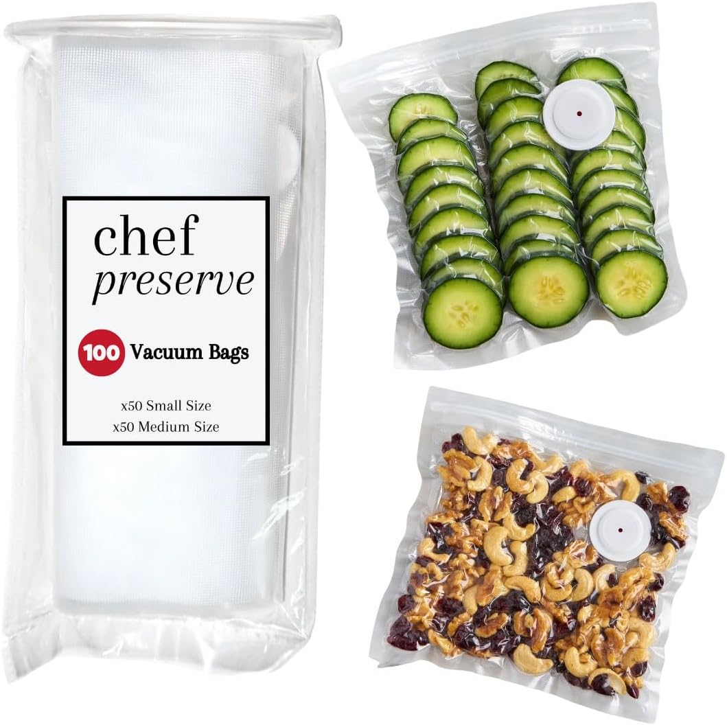 100 Chef Preserve Vacuum Sealer Bags - Preserve Freshness!