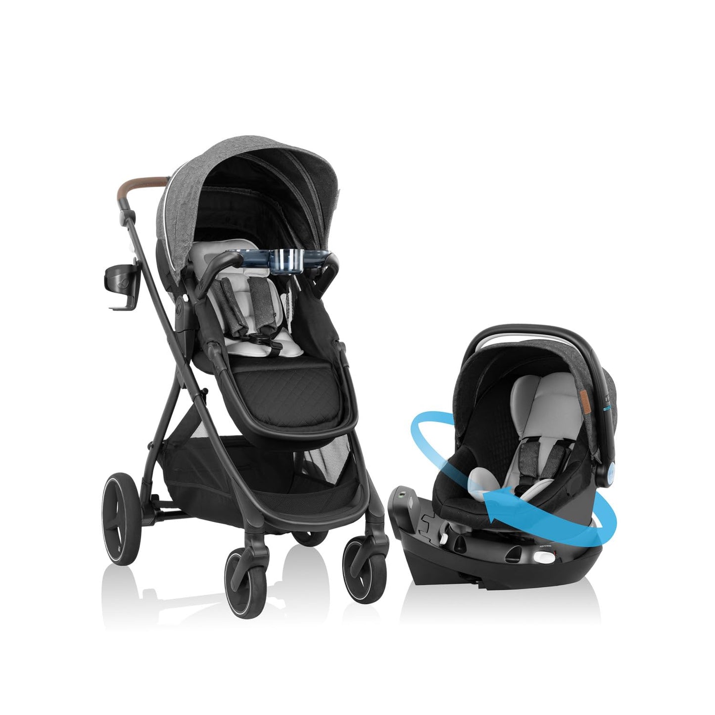 Evenflo Shyft Intuiti+ Travel System with Rotating Car Seat