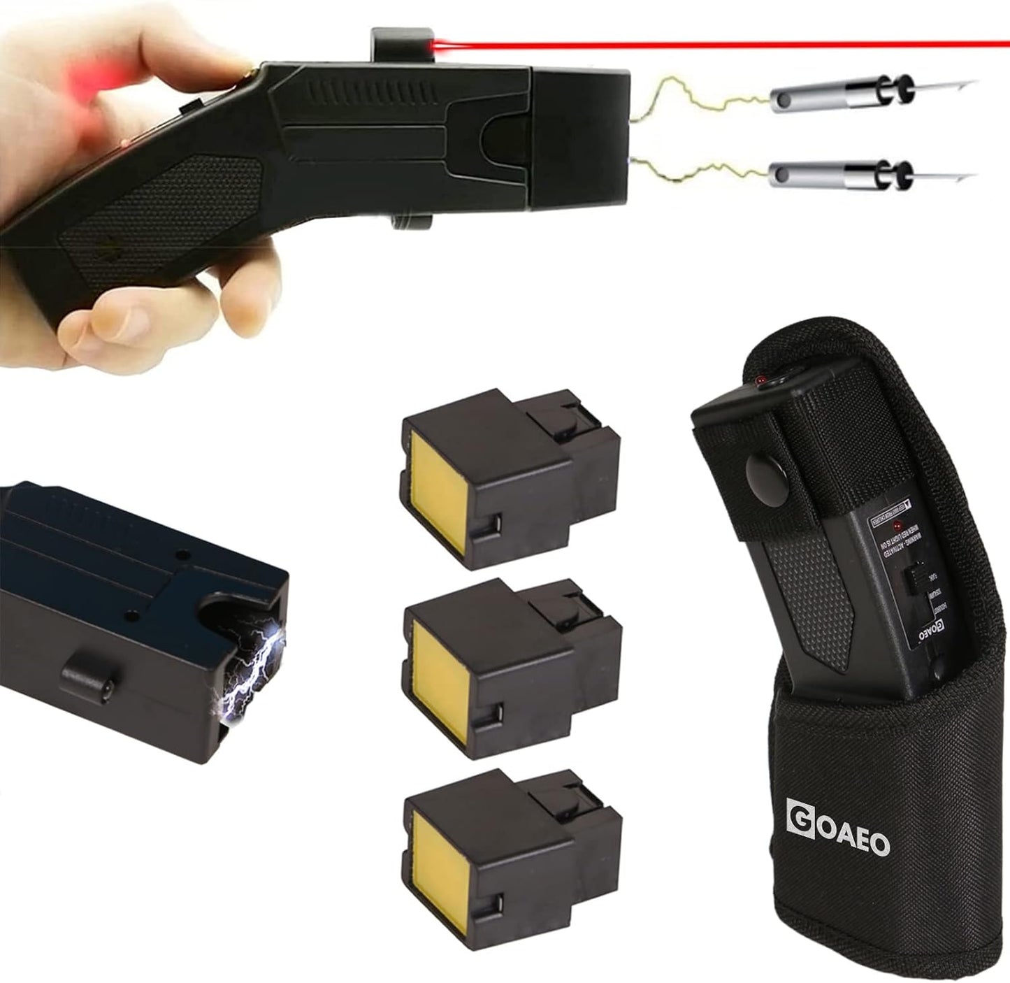 Self-Defense Heavy Duty Stun Gun with LED Flashlight and Range
