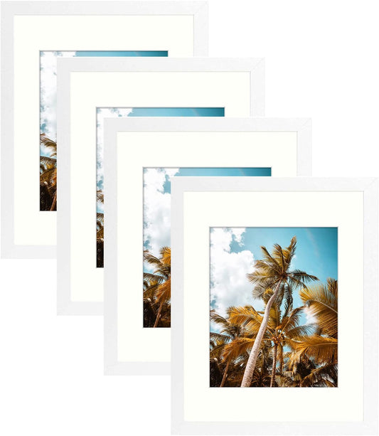 Frametory 11x14 Picture Frame with Mat for 8x10 Photos - 4 Pack