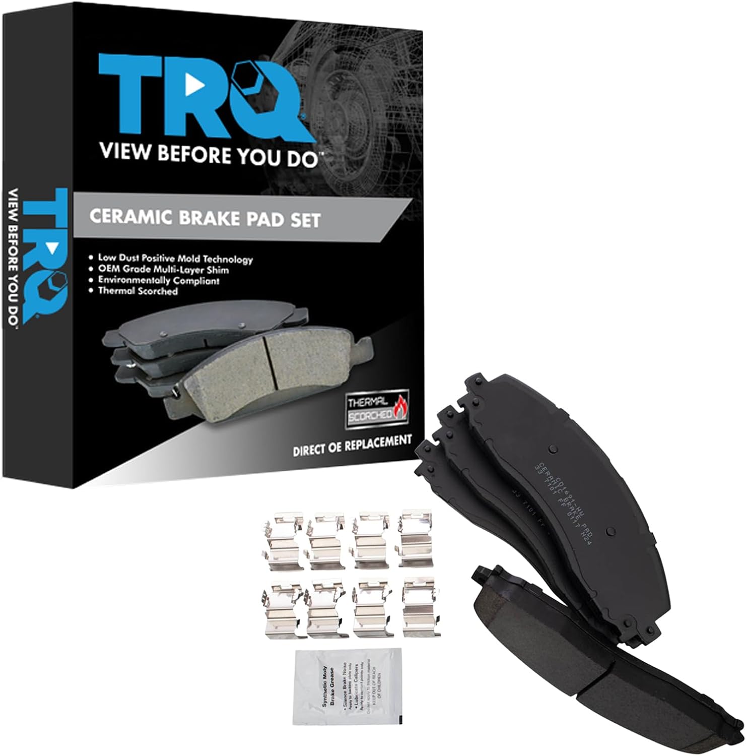 TRQ Rear Brake Pads Ceramic for 2013-2022 Ford Super Duty