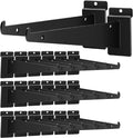 24Pack Slatwall Shelf Brackets 6 in Heavy Duty - Concealed Support