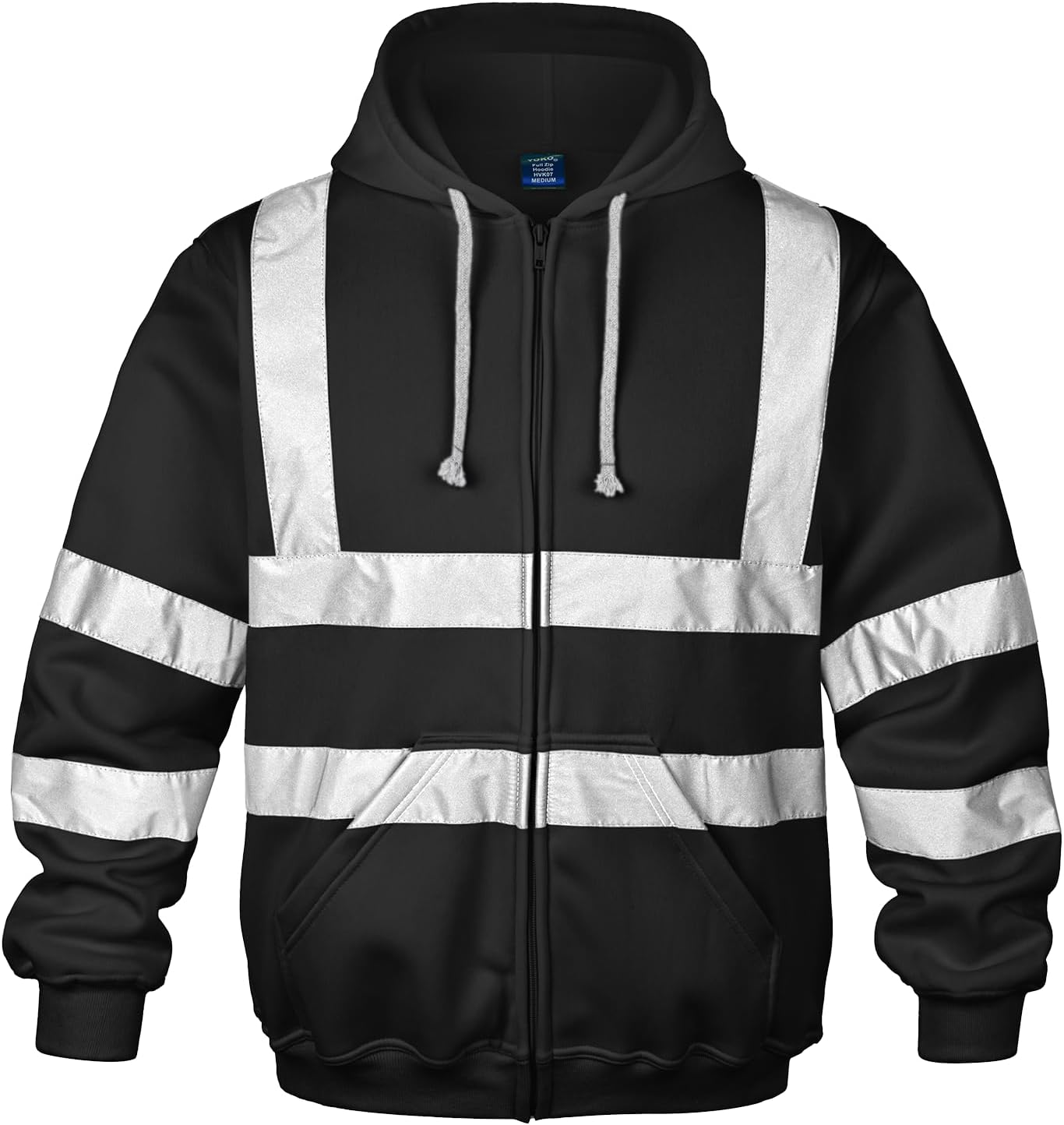 Hi Vis Men's Solid Color Reflective Sweatshirts for Safety