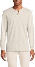 Lands' End Men's Long Sleeve Henley Shirt for Casual Comfort