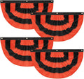 Halloween Bunting Flags 4Pack 2x4ft Pleated Orange & Black - Porch