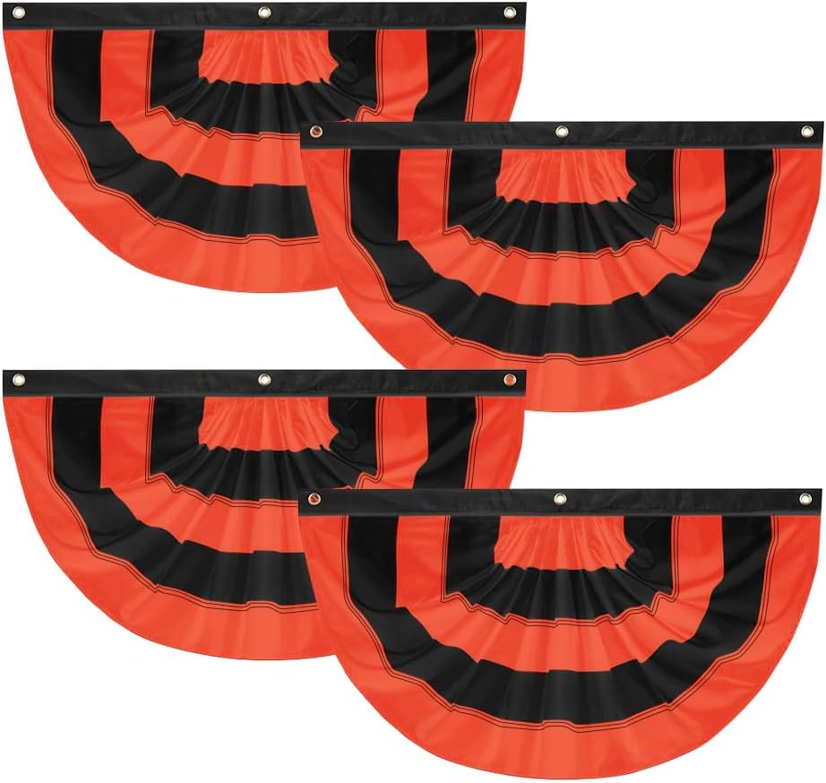 4Pack Halloween Bunting Flags for Spooky Decor and Fun