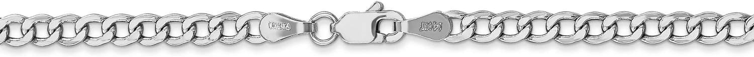 14k White Gold Lightweight Curb Chain Necklace Bracelet Anklet