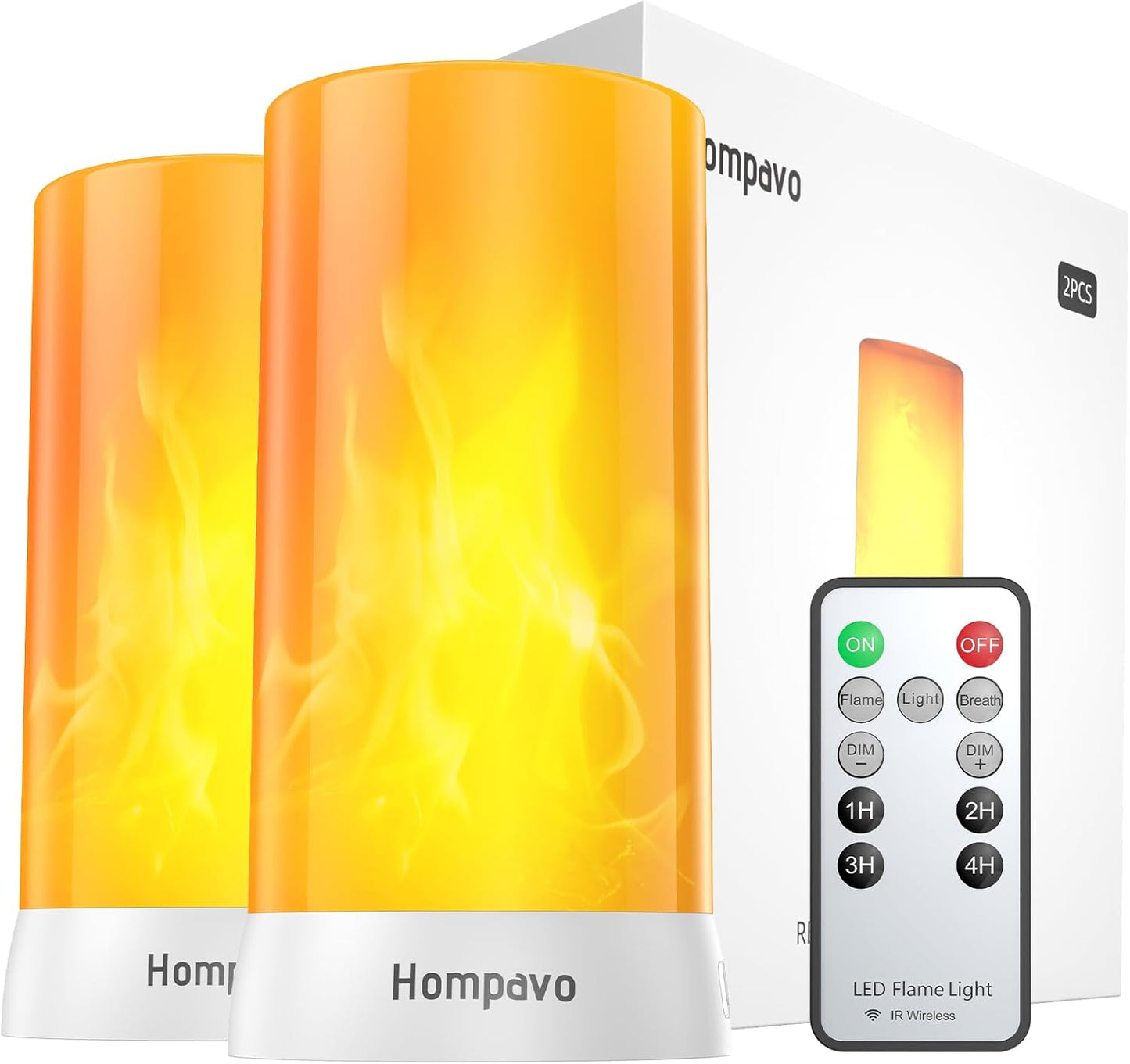 Hompavo Upgraded LED Flame Lights for Home Decor & Events