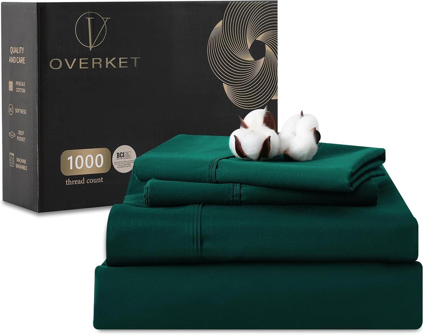 100% Egyptian Cotton King Size Sheets with Deep Pockets