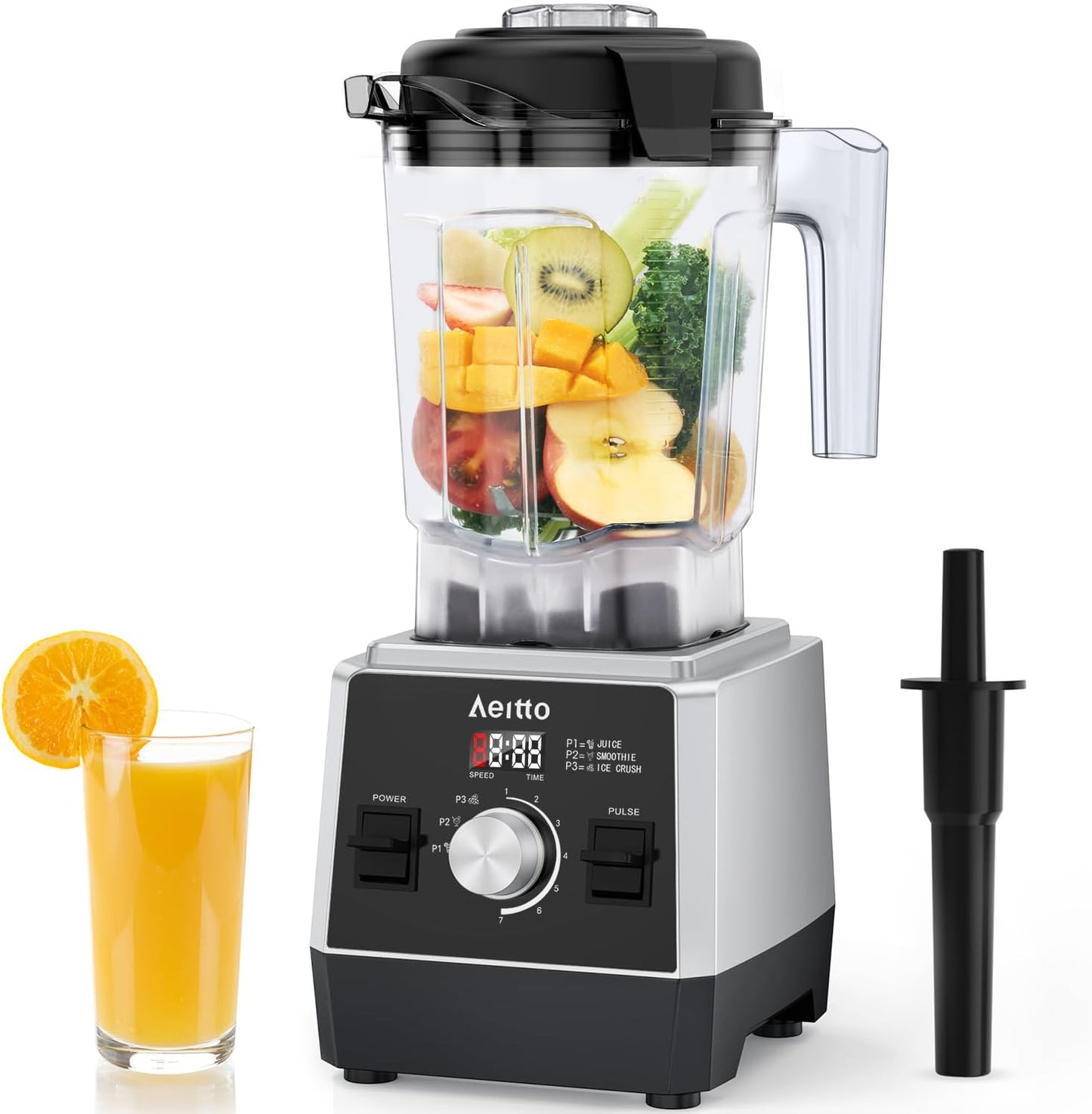 Aeitto Blenders for Kitchen: 1800W Smoothie Blender with 68Oz Jar