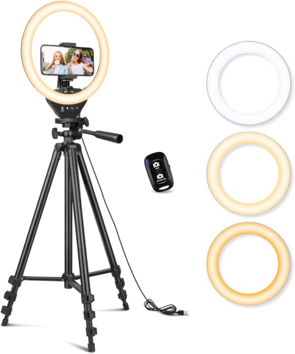 SENSYNE 10'' Ring Light + Tripod Stand: Perfect for Live Stream & Makeup