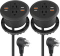 2pcs Desktop Power Grommet Dual PD20W USB C, 4 USB Ports - Flush Mount