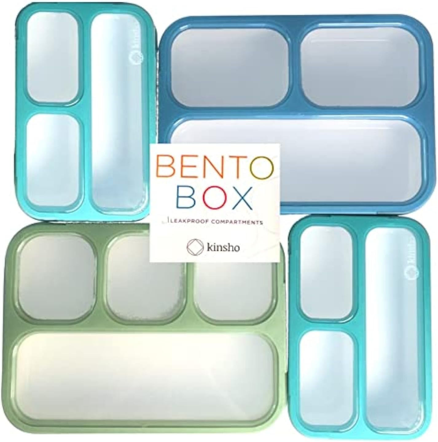 Kinsho Bento-Box Lunch Containers Family Pack for Meal Planning