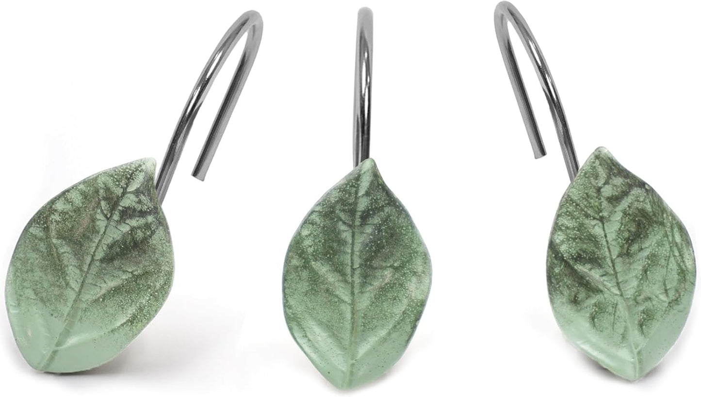 Rust-Proof Stainless Steel Leaf Shower Hooks Set