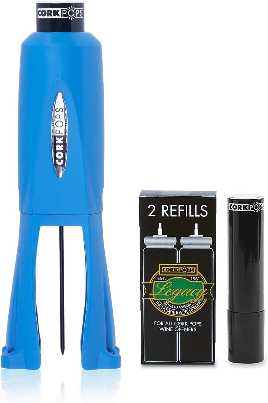 Cork Pops Legacy Wine Opener with Refill Cartridges and Cutter
