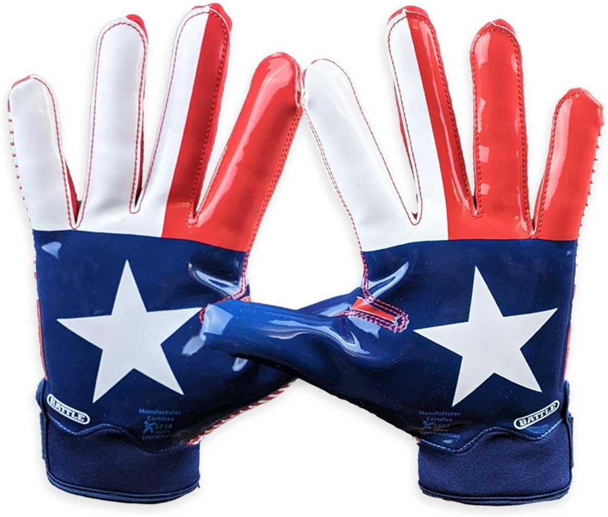 Battle Sports Back of Hand Wide Receiver Football Gloves Review
