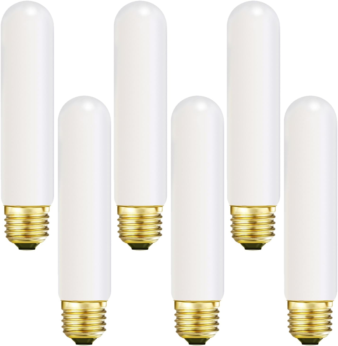 Leools T10 LED Light Bulb 6in E26 Base Warm White Dimmable